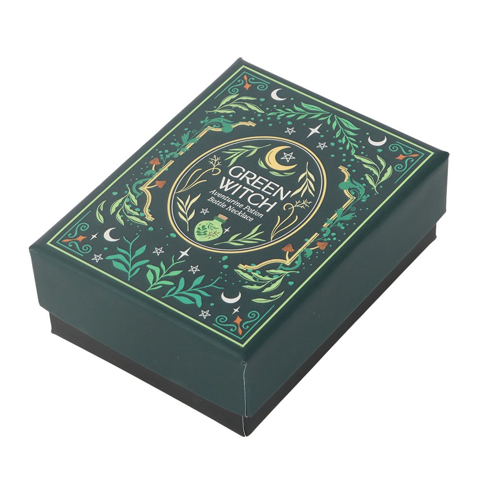 Green Witch Aventurine Potion Bottle Necklace – For Growth & Prosperity2