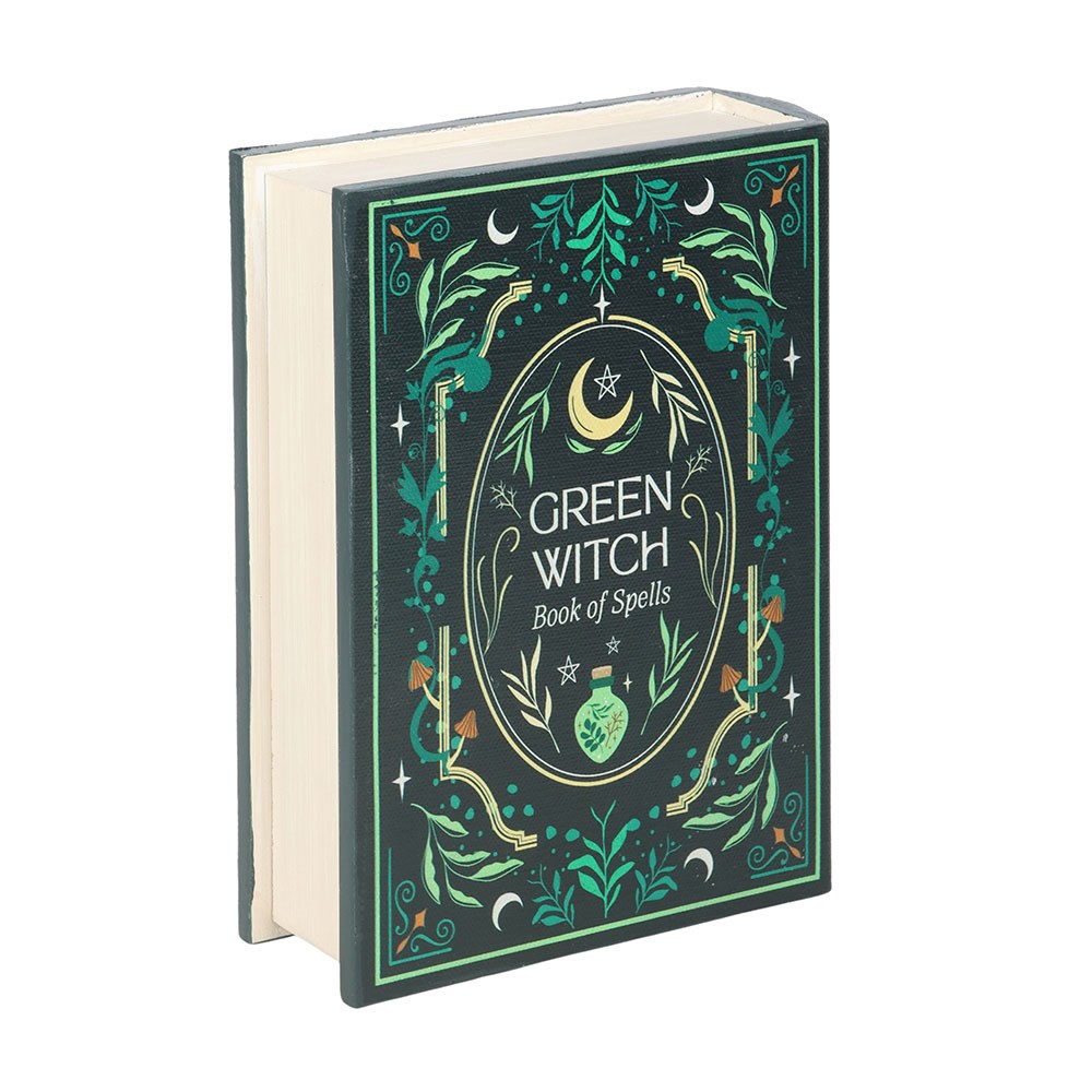 Green Witch 'Book of Spells' Storage Box – Hidden Compartment2