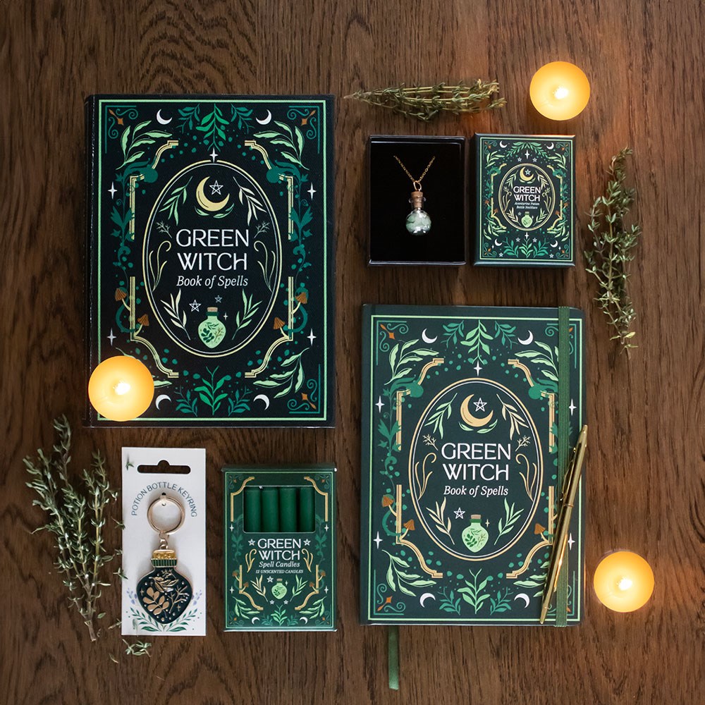 Green Witch 'Book of Spells' Storage Box – Hidden Compartment4