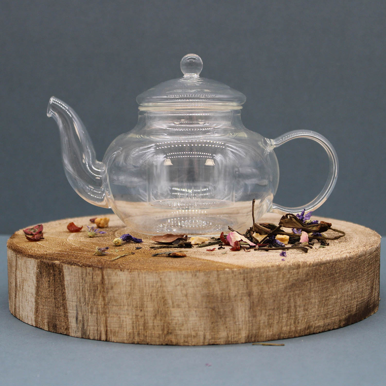 Round Pearl Glass Teapot with Infuser - 400ml2