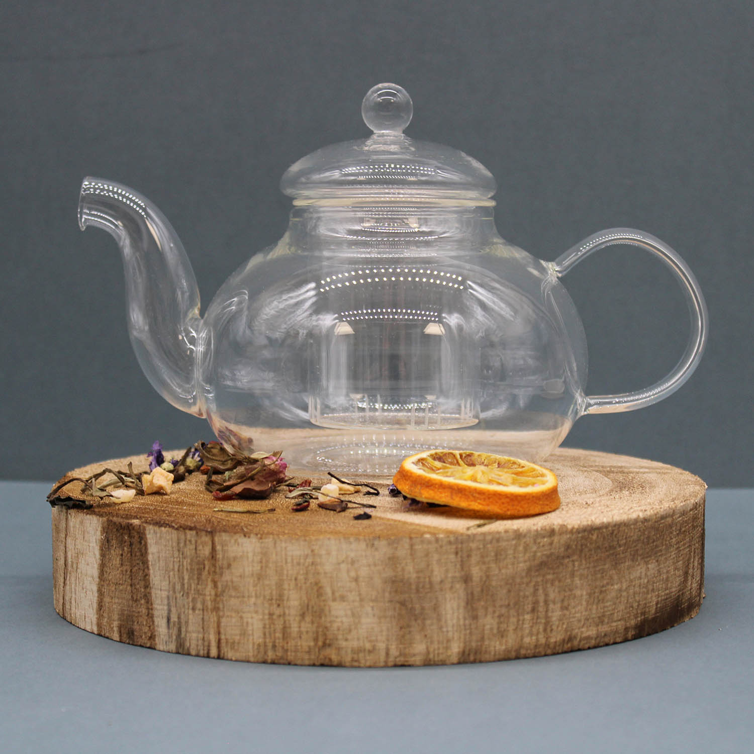 Round Pearl Glass Teapot with Infuser - 800ml2