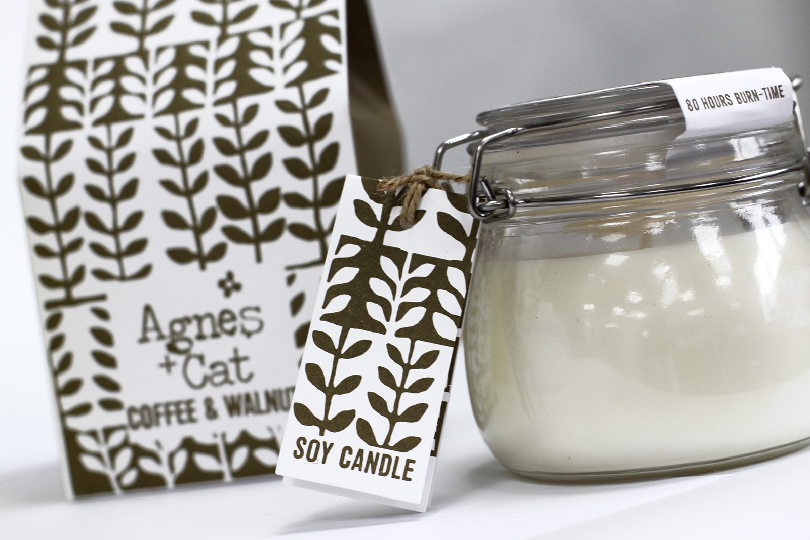 Agnes & Cat Coffee & Walnut Soy Candle – Reusable Kilner Jar (400ml)2