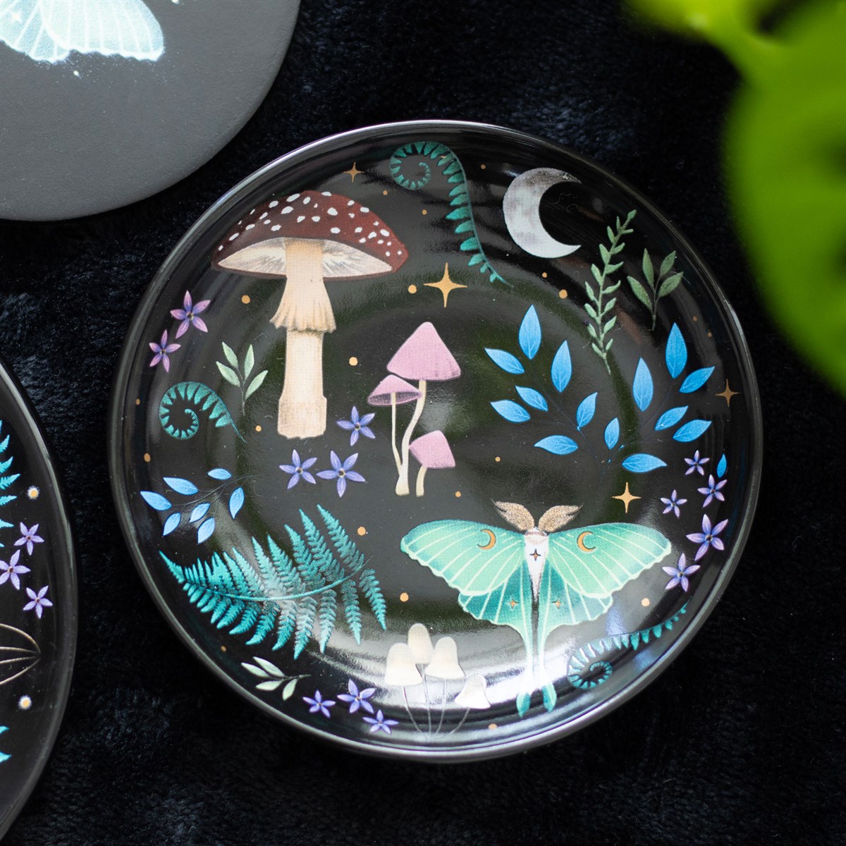 Round Dark Forest Print Trinket Dish3