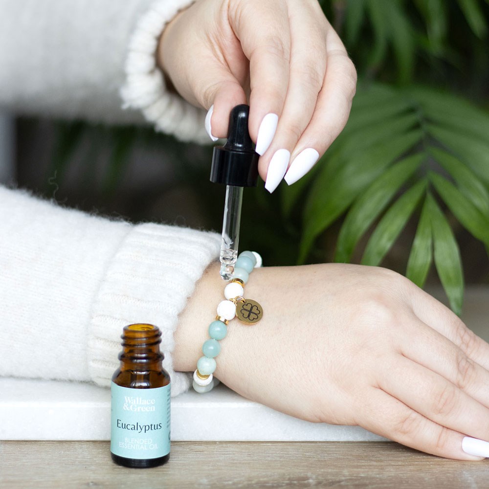 Abundance Amazonite & Lava Bead Essential Oil Bracelet Gift Set2