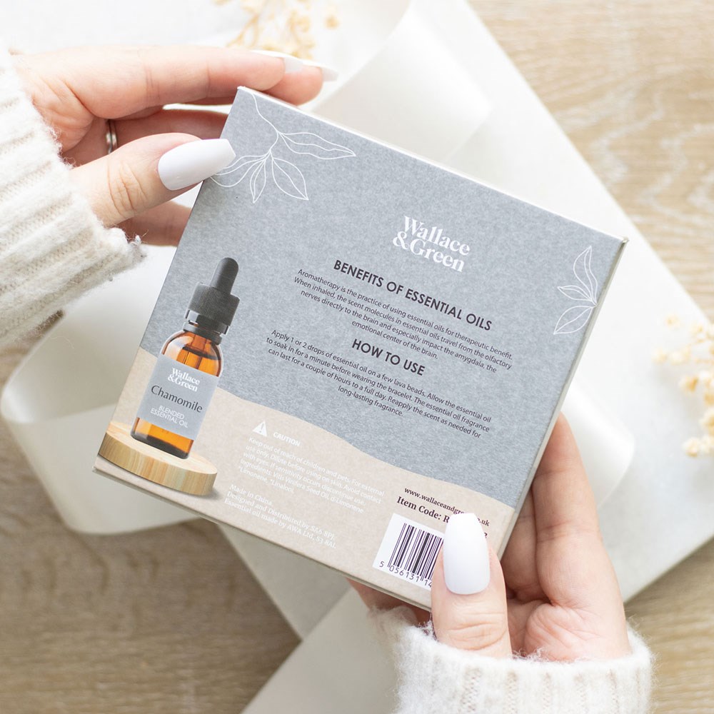 Friendship Clear Quartz & Lava Bead Essential Oil Bracelet Gift Set6