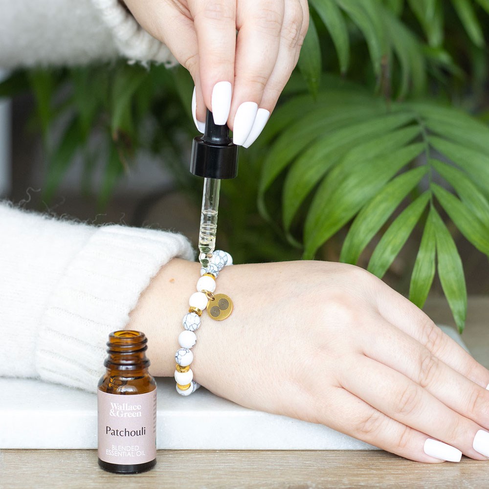 Stress Less Howlite & Lava Bead Essential Oil Bracelet Gift Set2