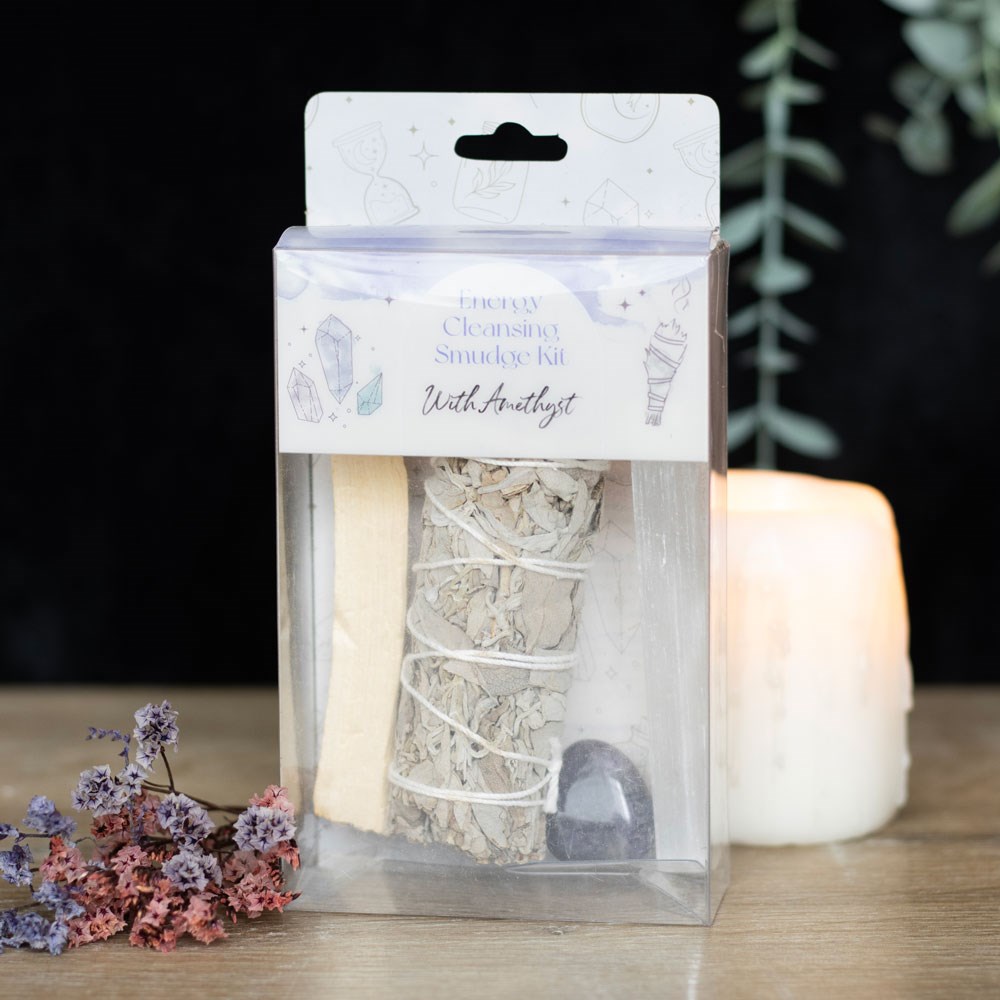 Energy Cleansing Smudge Kit with Amethyst Crystal4