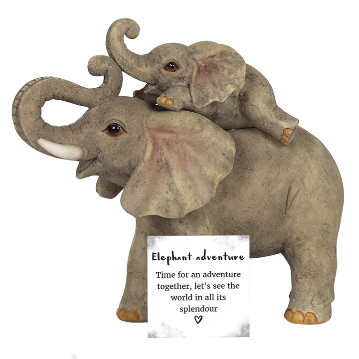 Elephant Adventure Mother and Baby Elephant Ornament2