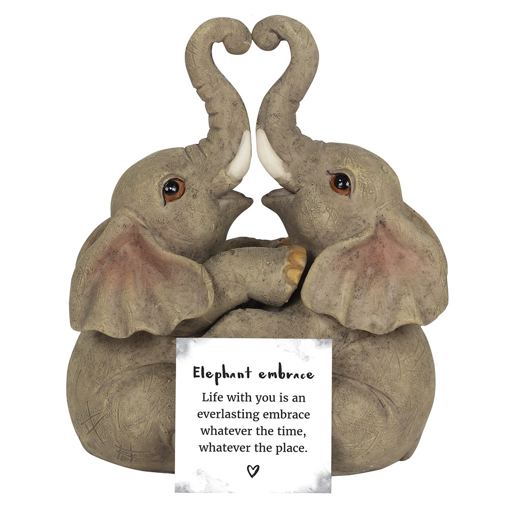 Elephant Embrace Couple Ornament2