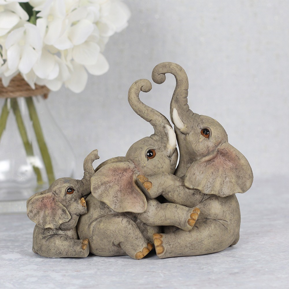 Elephant Family Heart Ornament3