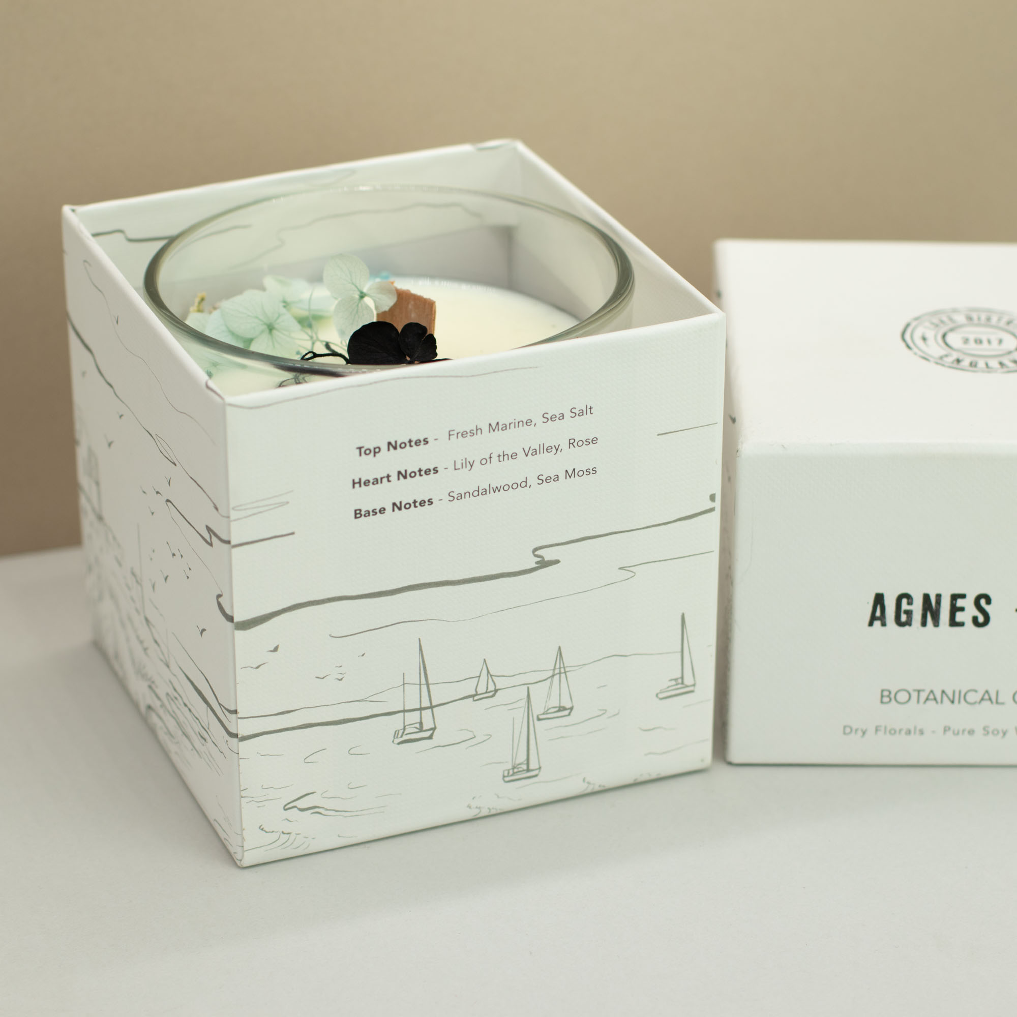 Agnes + Cat Sea Salt & Moss Botanical Soy Wax Candle (350g)3