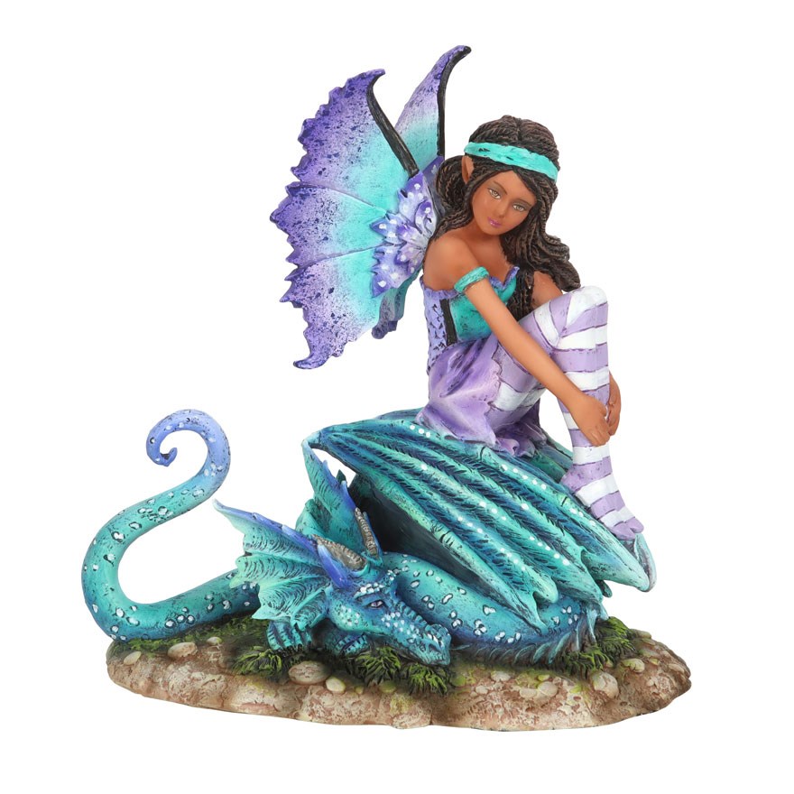 'Dragon Perch' Fairy Figurine by Amy Brown - 16cm