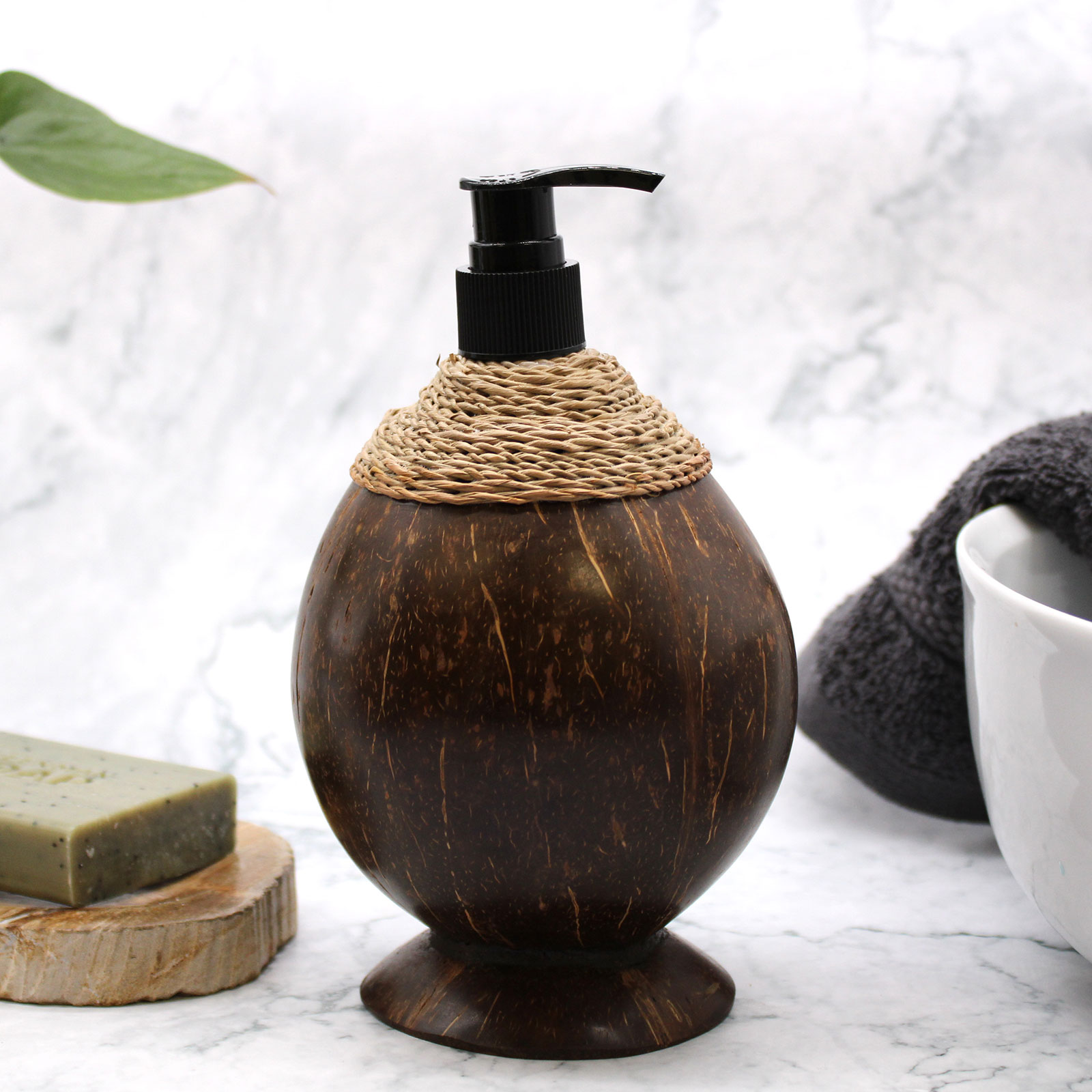 Coconut Shell Soap Dispenser - Natural & Eco-Friendly (150ml)6