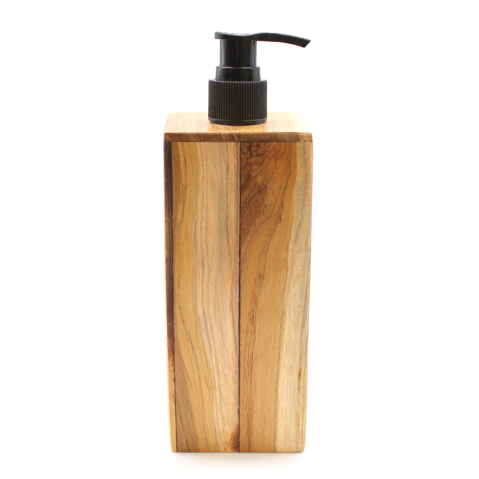 Square Teakwood Soap Dispenser - Handmade & Water Resistant (250ml)1