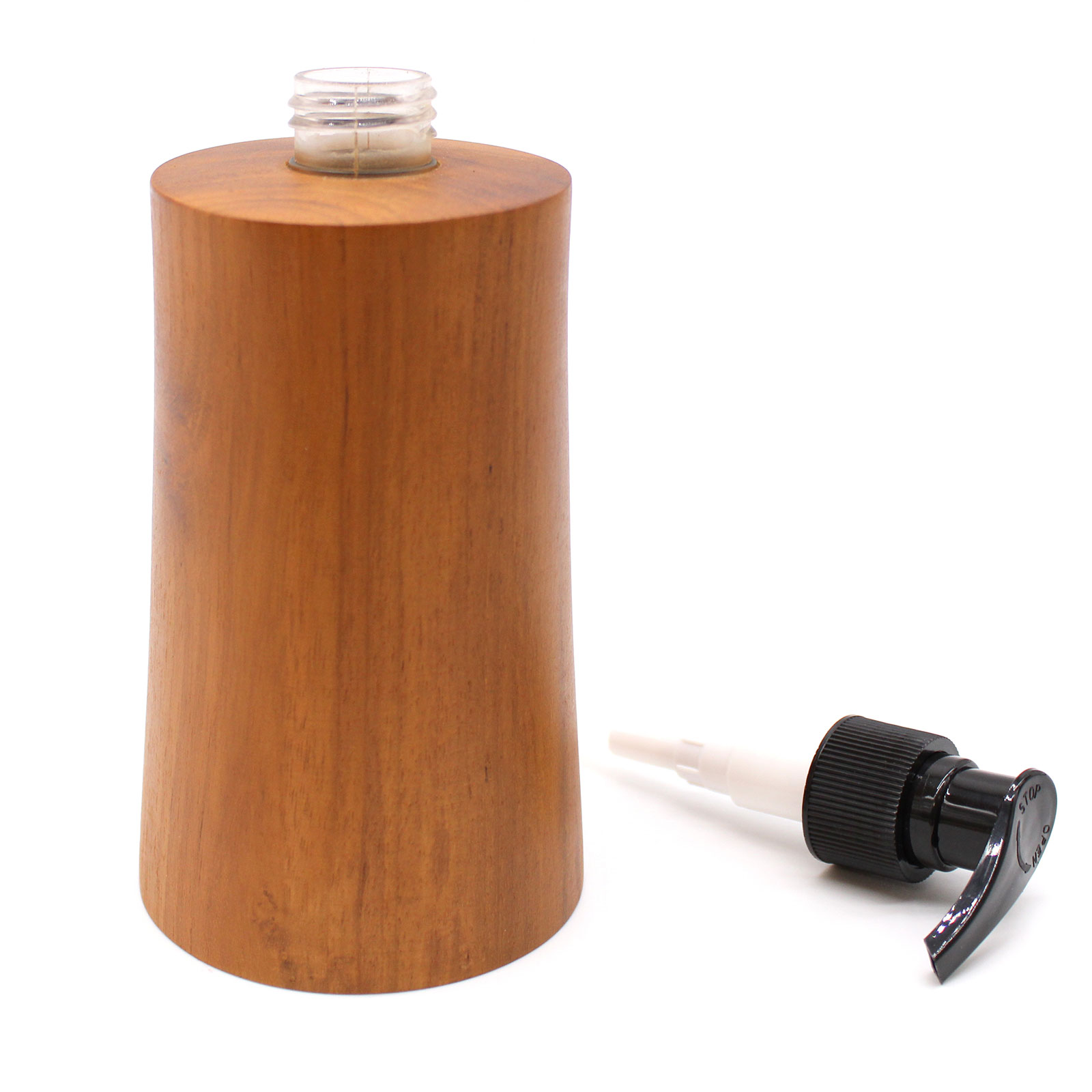 Tapered Teakwood Soap Dispenser - Handmade & Sustainable (200ml)2