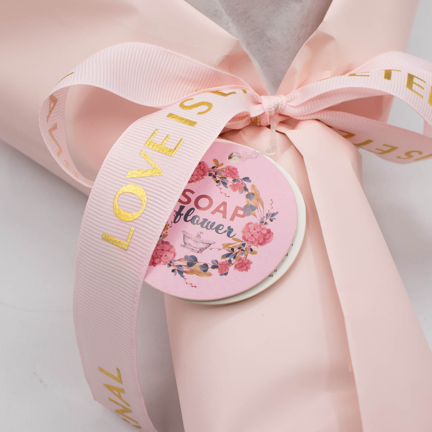 Large Pink Soap Roses Bouquet - Love is Eternal Gift Set2