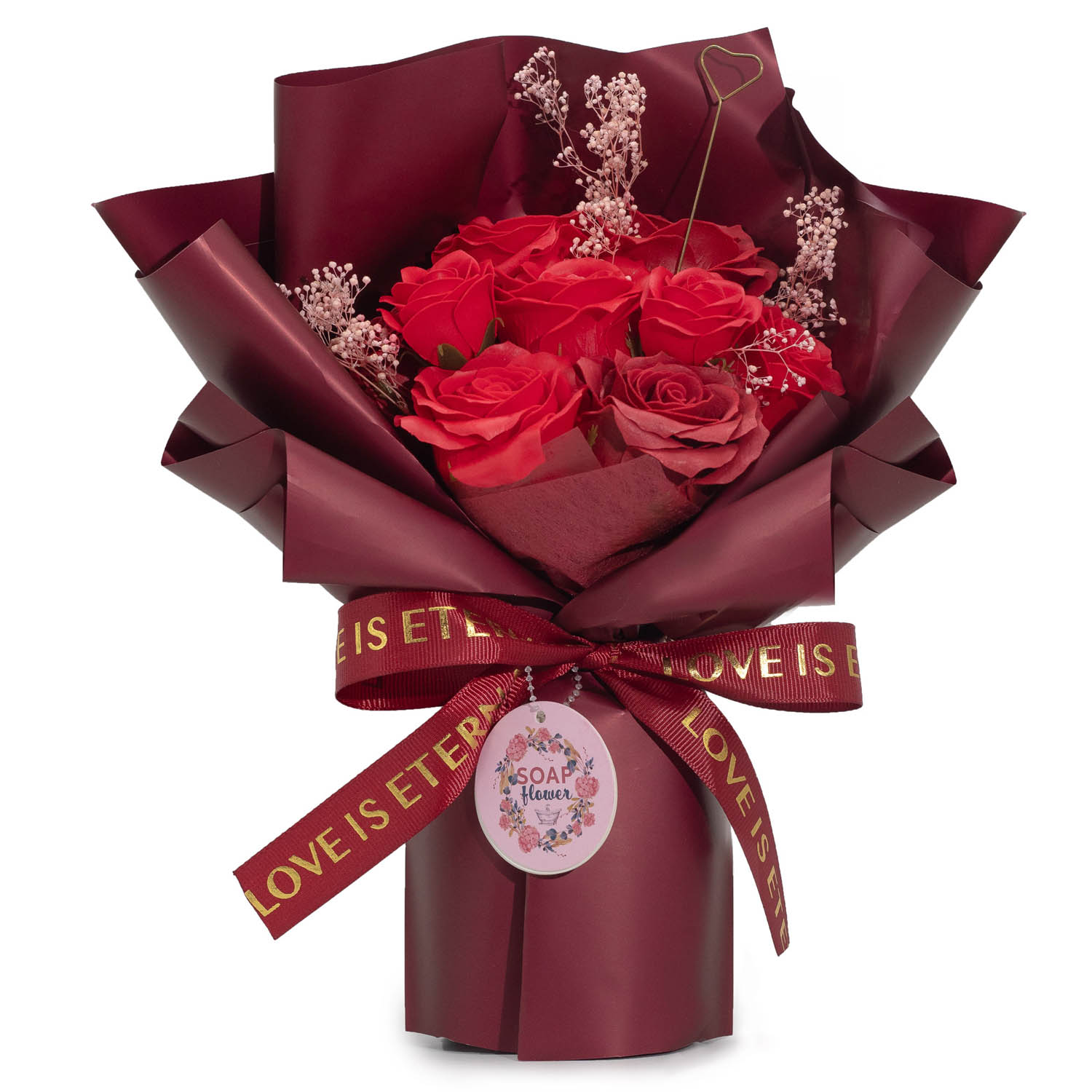 Large Red Soap Roses Bouquet - Love is Eternal Gift Set