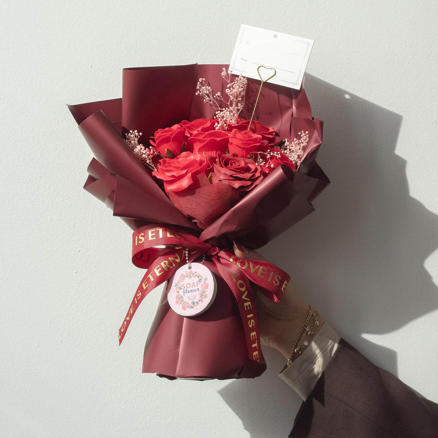 Large Red Soap Roses Bouquet - Love is Eternal Gift Set5