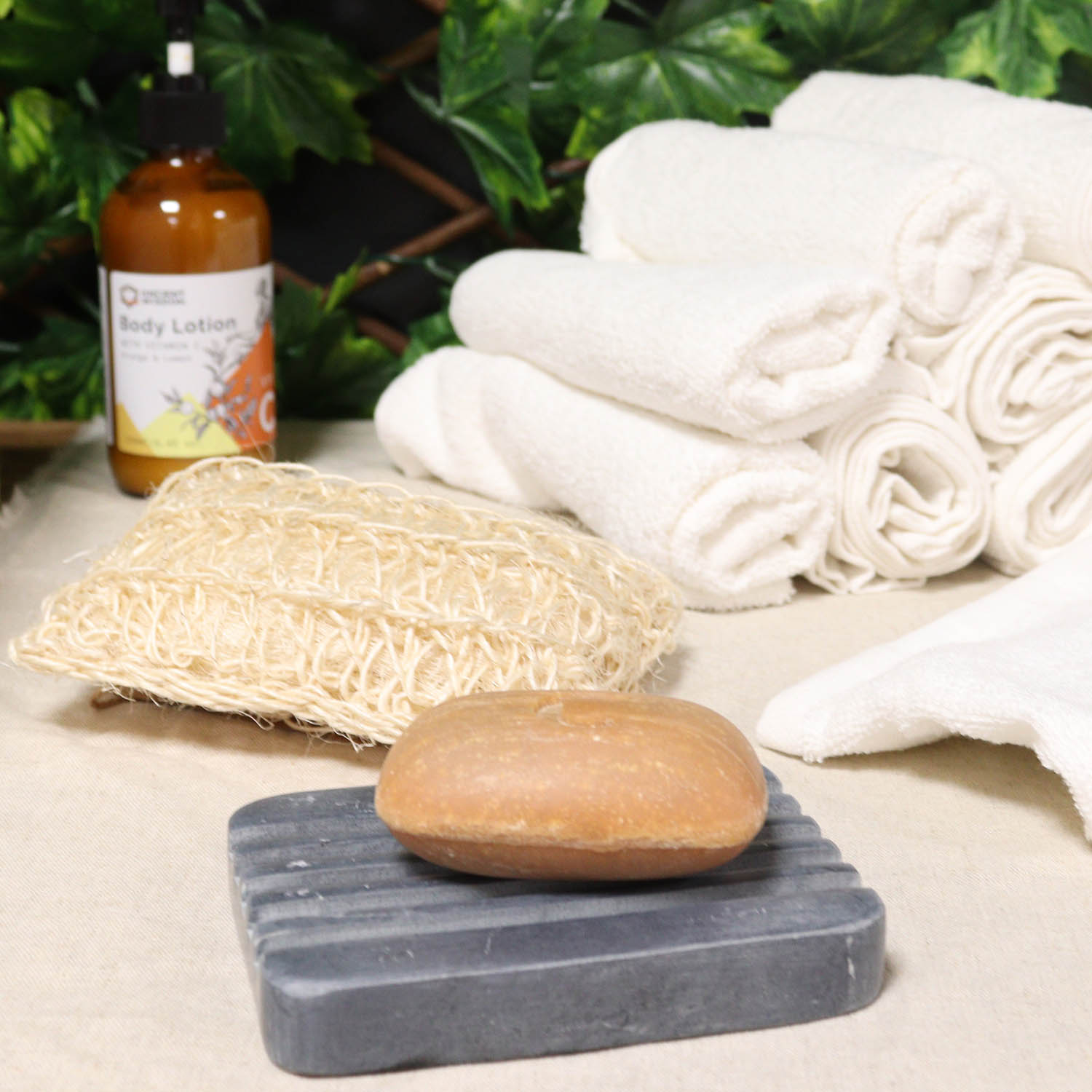 Grey Soapstone Soap Dish - Heavy Ridges - 12x8.5cm3