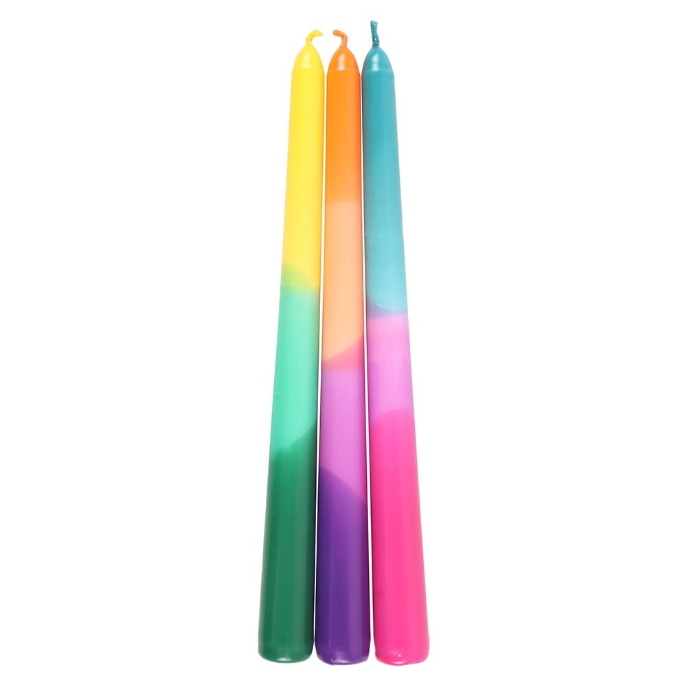 Set of 3 Aura Energy Hand-Dipped Taper Candles1