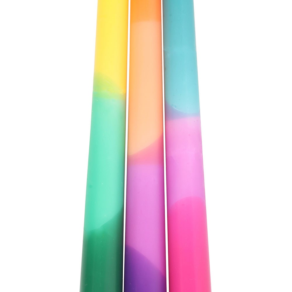 Set of 3 Aura Energy Hand-Dipped Taper Candles2