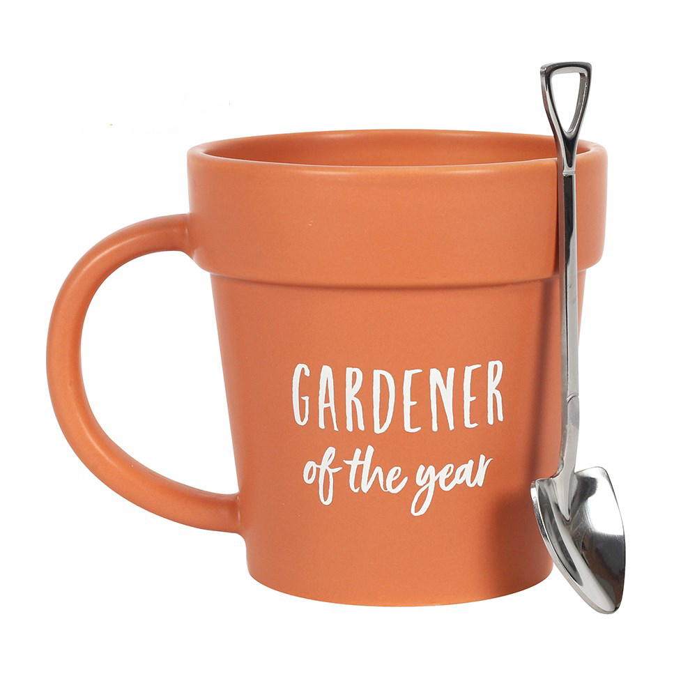 Gardener of the Year Plant Pot Mug & Shovel Spoon Set