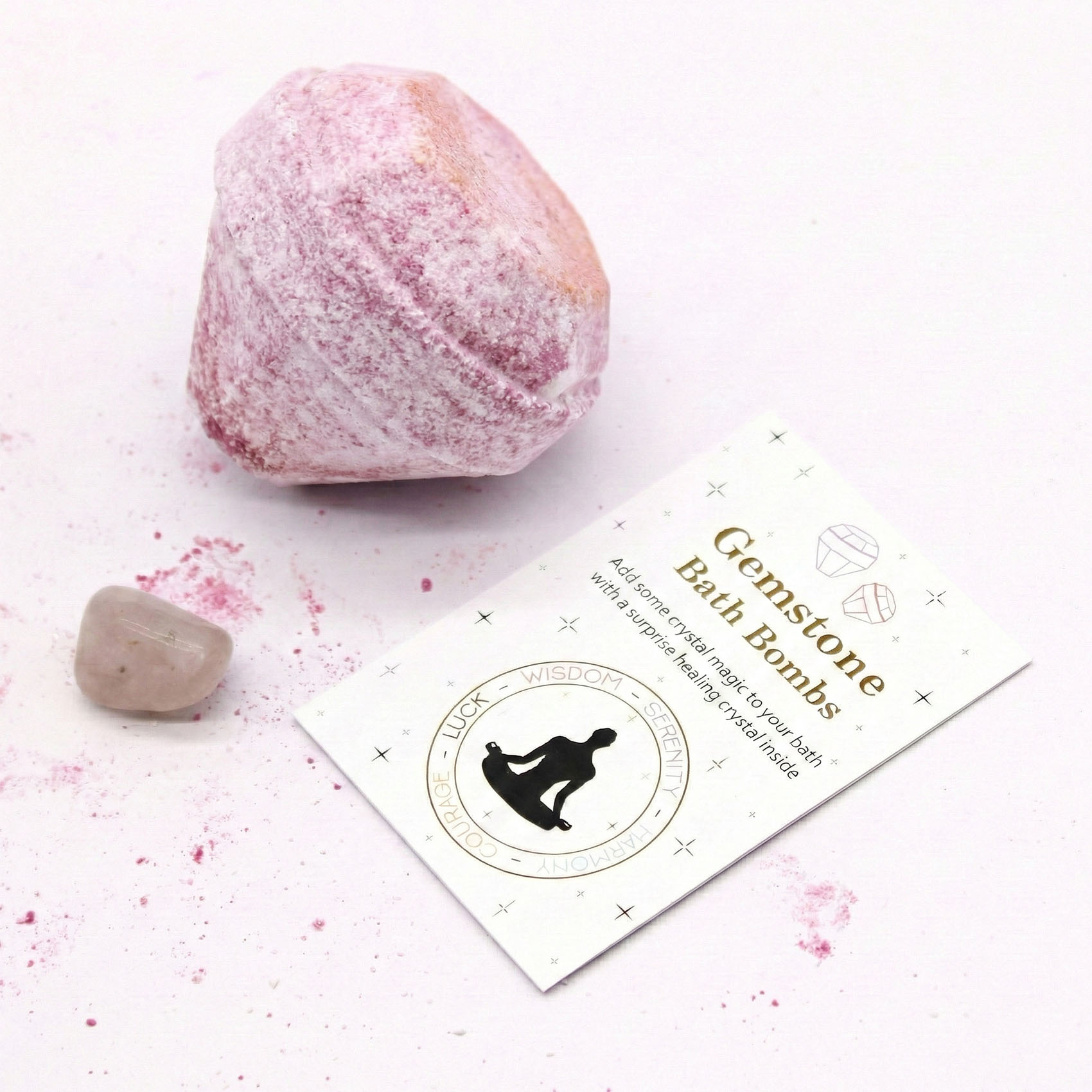 Gemstone Bath Bomb – Very Berry (With Surprise Crystal)