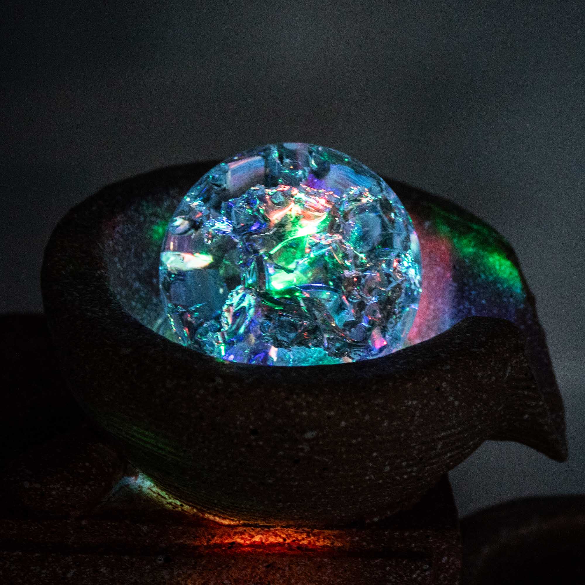 Mediterranean Cascading Pots Indoor Water Feature with LED (27cm)2