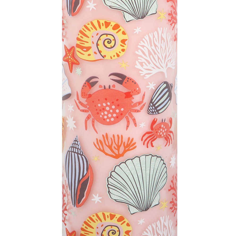 Coconut & Sea Salt Scented Tube Candle with Pastel Coastal Print1