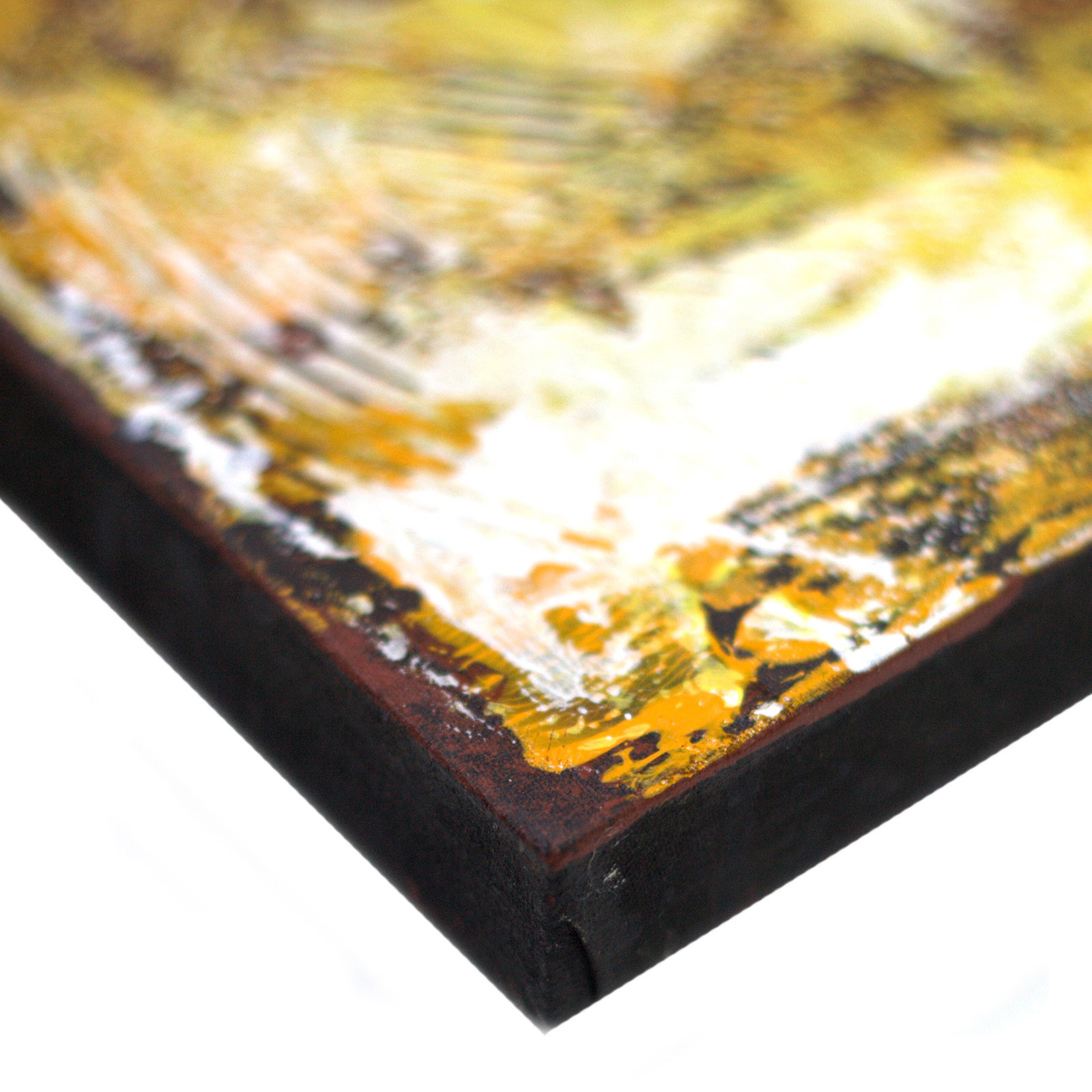 Large Hand-Painted Abstract Blue Buddha Canvas Wall Art - 80cm x 60cm3