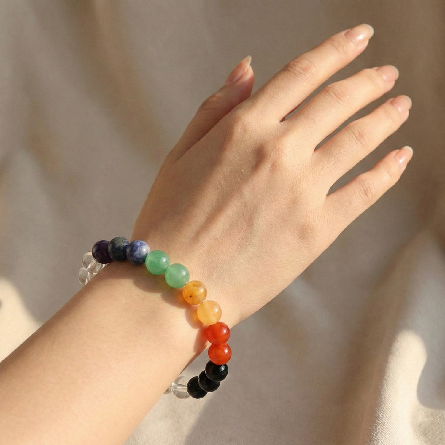 Chakra Balancing Crystal Bead Bracelet1