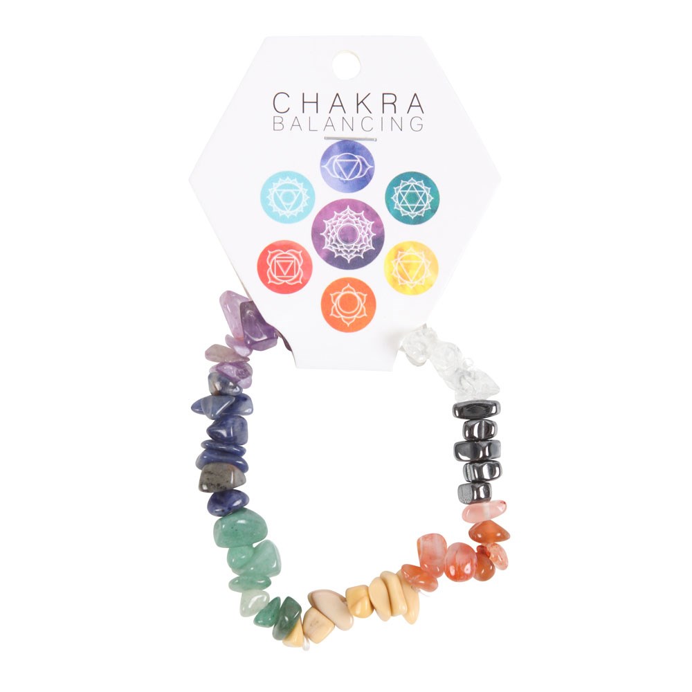 Chakra Balancing Crystal Chip Bracelet