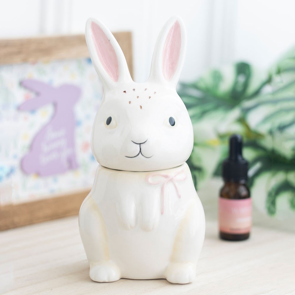 White Ceramic Bunny Oil Burner