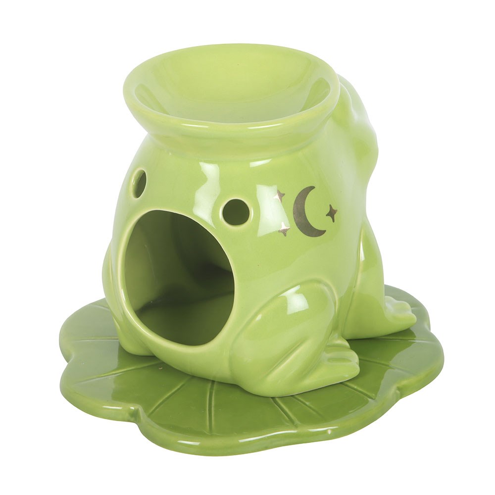 Luna Frog Ceramic Oil Burner with Gold Moon Detail3
