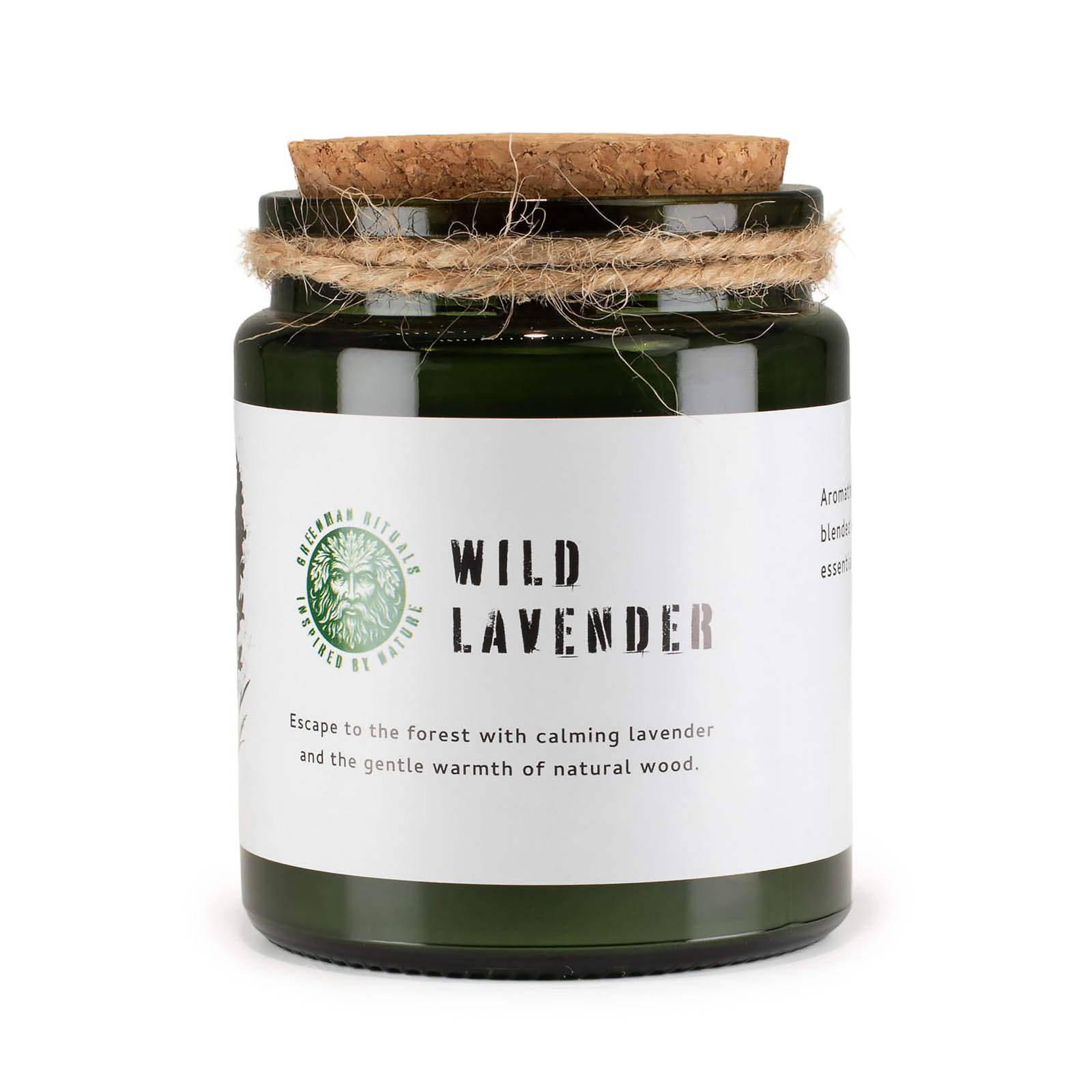 Greenman Rituals Wild Lavender Woodwick Soy Candle