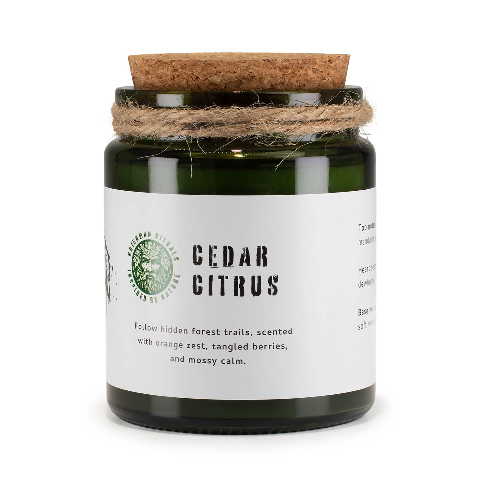 Greenman Rituals Cedar Citrus Woodwick Soy Candle