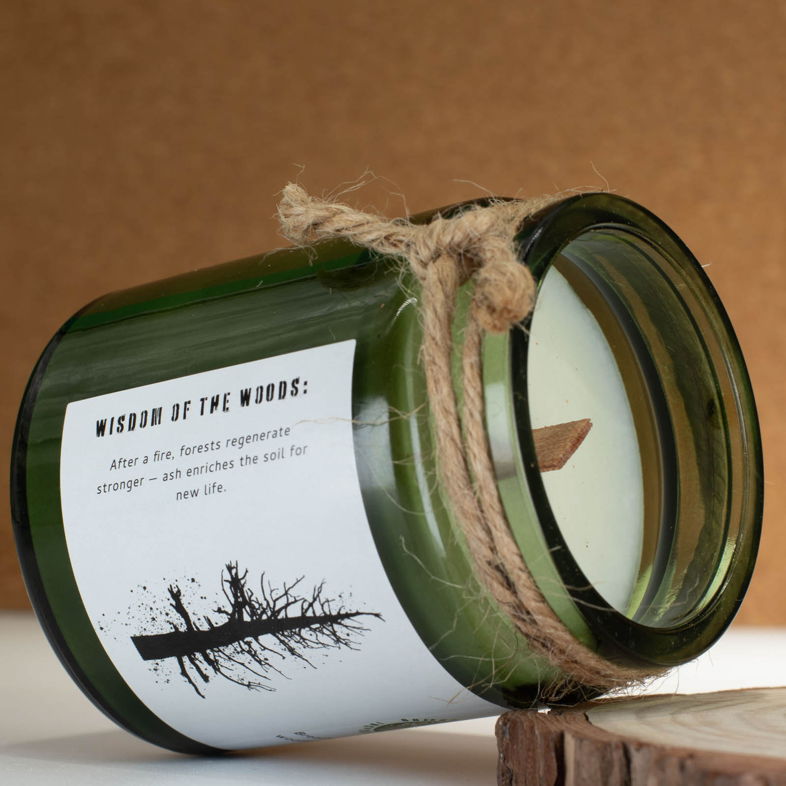 Greenman Rituals Ash & Woodsmoke Woodwick Soy Candle3