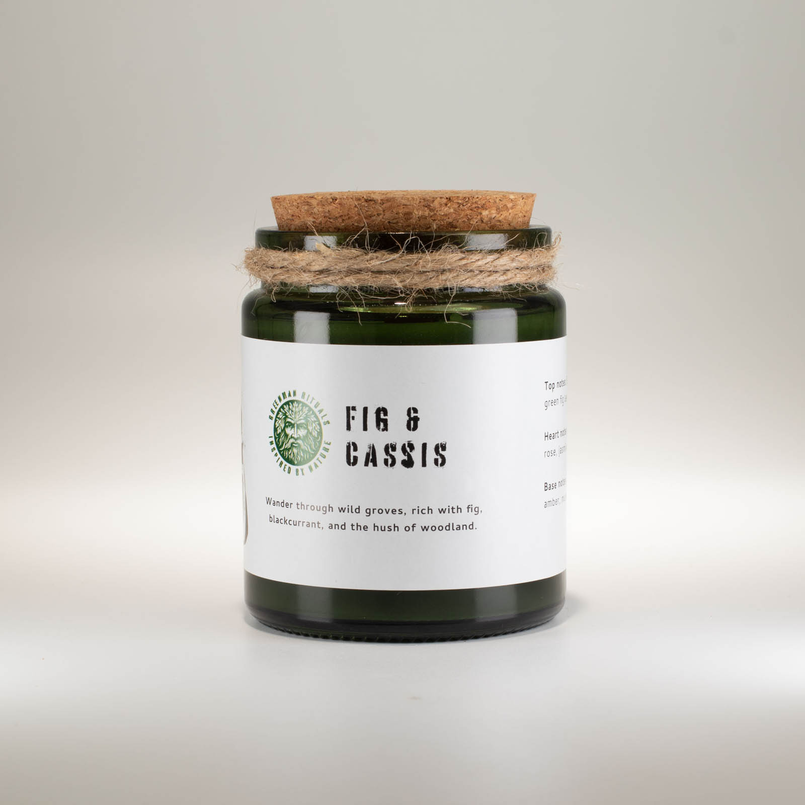 Greenman Rituals Fig & Cassis Woodwick Soy Candle2