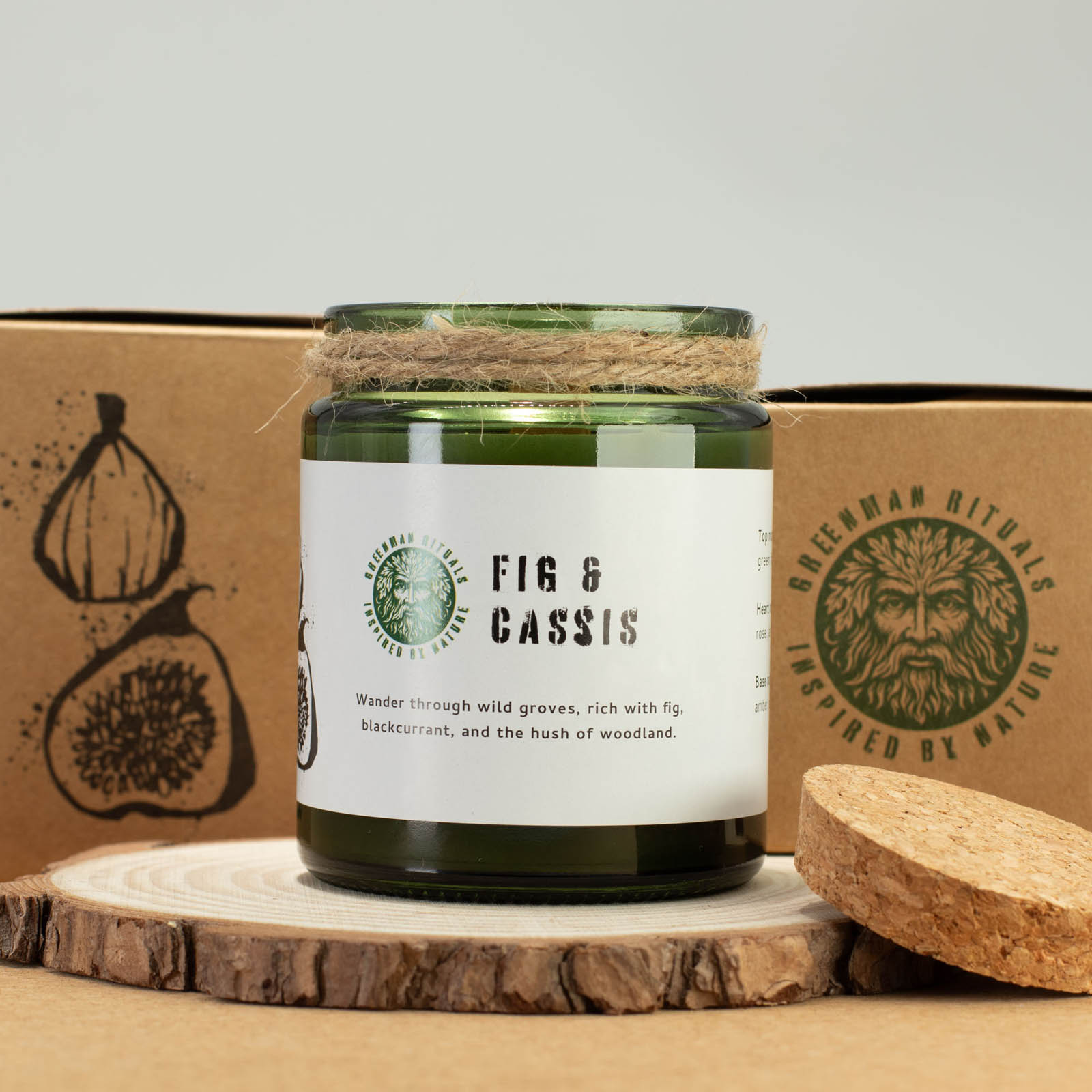 Greenman Rituals Fig & Cassis Woodwick Soy Candle4