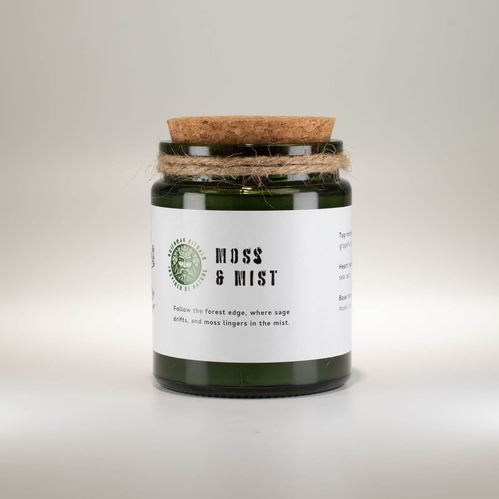 Greenman Rituals Moss & Mist Woodwick Soy Candle2