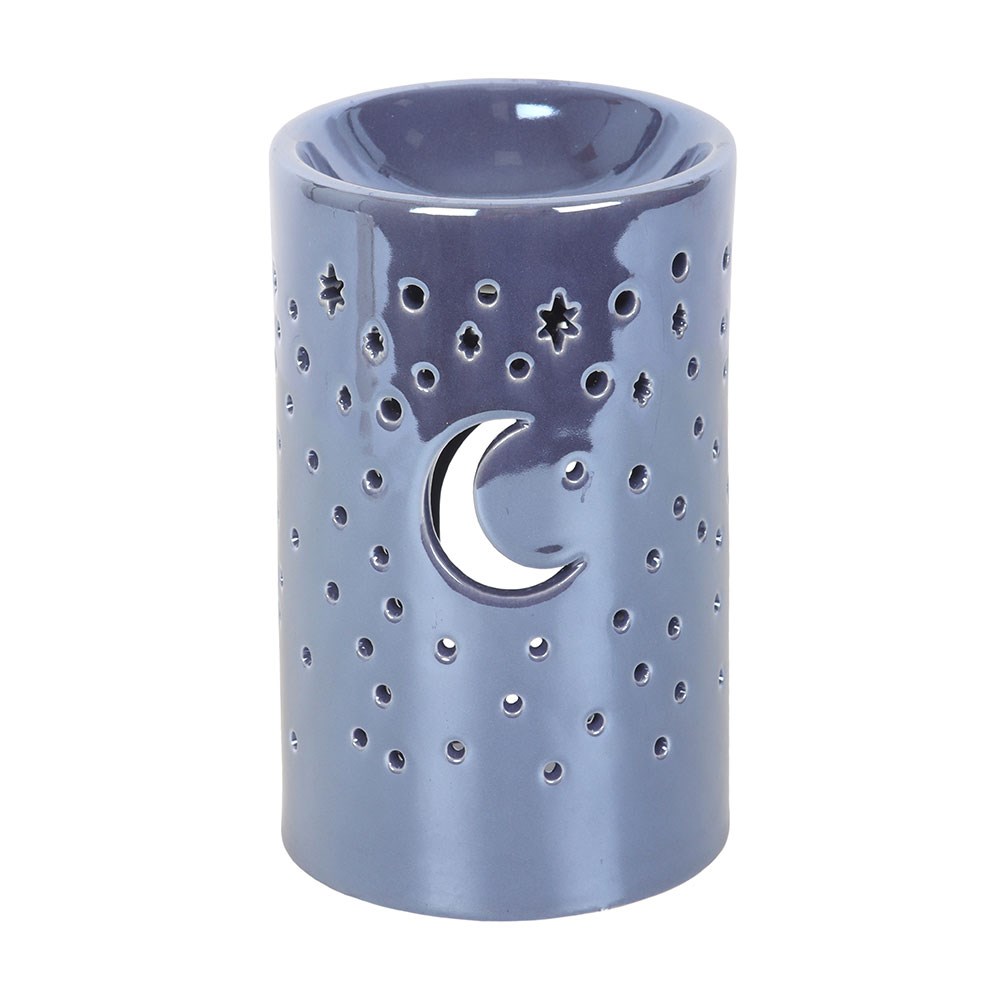 Aura Iridescent Purple Moon Ceramic Oil Burner & Wax Warmer1