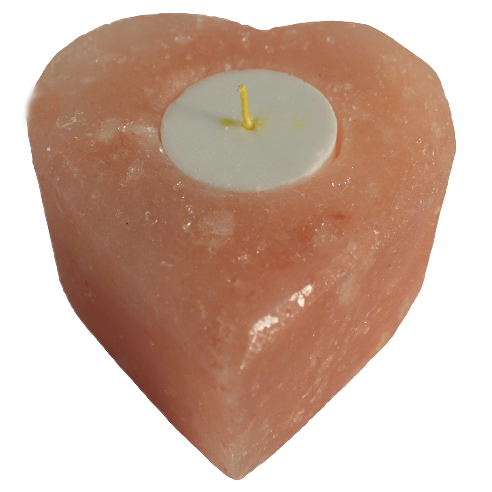 Natural Himalayan Salt Heart Tealight Holder2