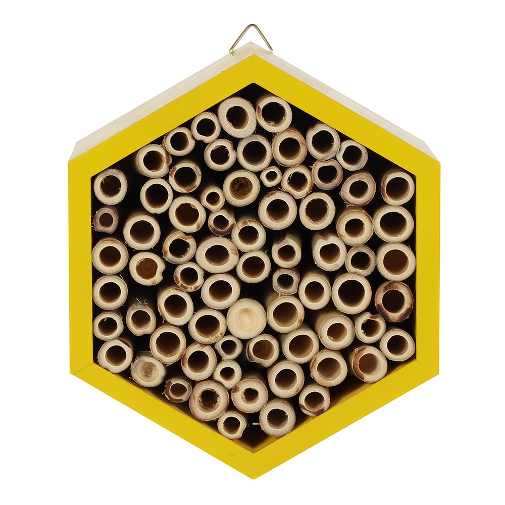 Hexagonal Wooden Bee House for Solitary Bees1