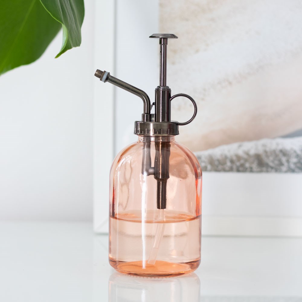 Vintage-Style Minimalist Pink Glass Plant Mister3