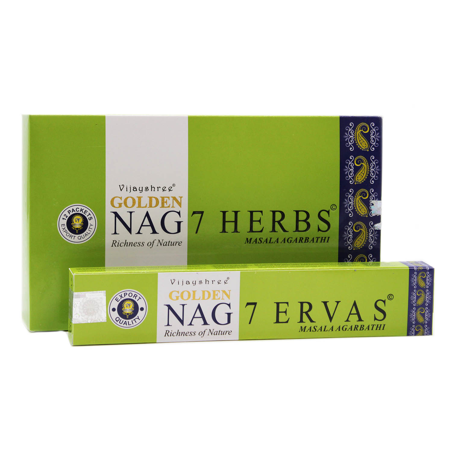 Vijayshree Golden Nag - Seven Herbs Incense Sticks (15g)1