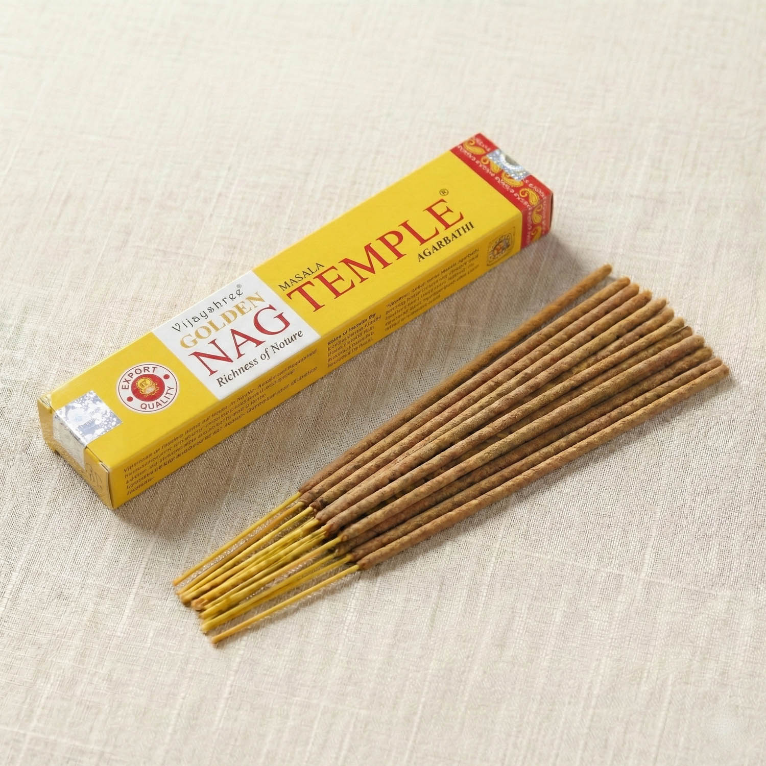 Vijayshree Golden Nag - Masala Temple Incense Sticks (15g)