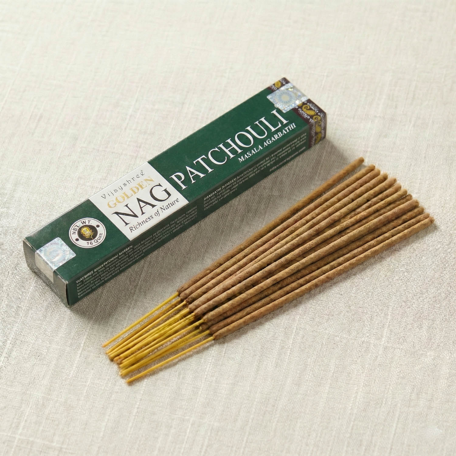 Vijayshree Golden Nag - Patchouli Incense Sticks (15g)