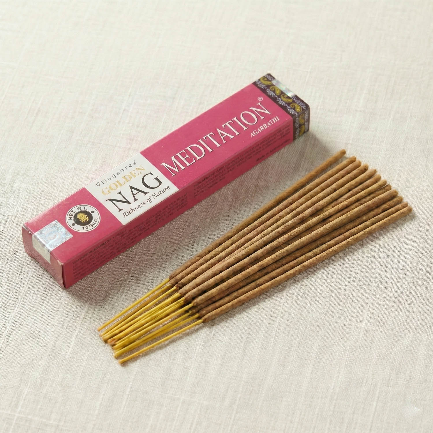 Vijayshree Golden Nag - Meditation Incense Sticks (15g)