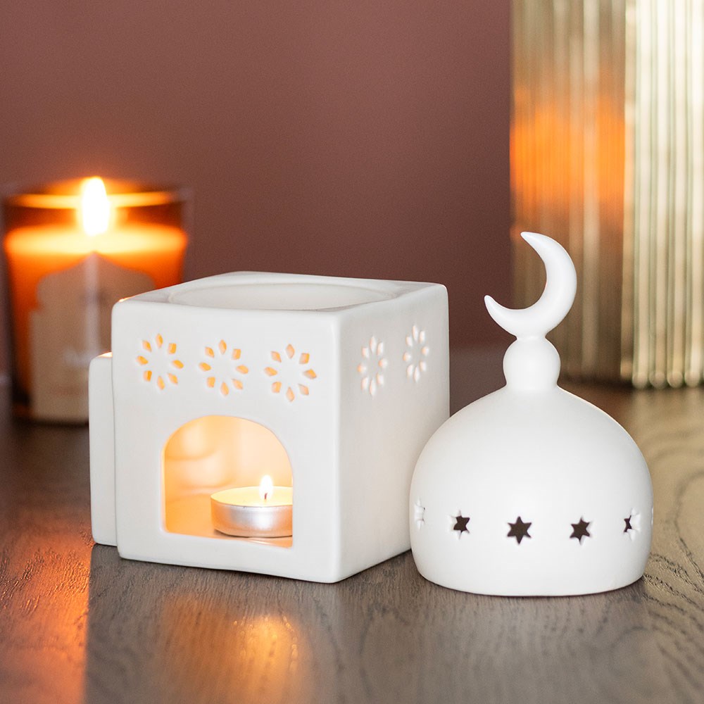 White Ceramic Mosque Multi-Purpose Burner1