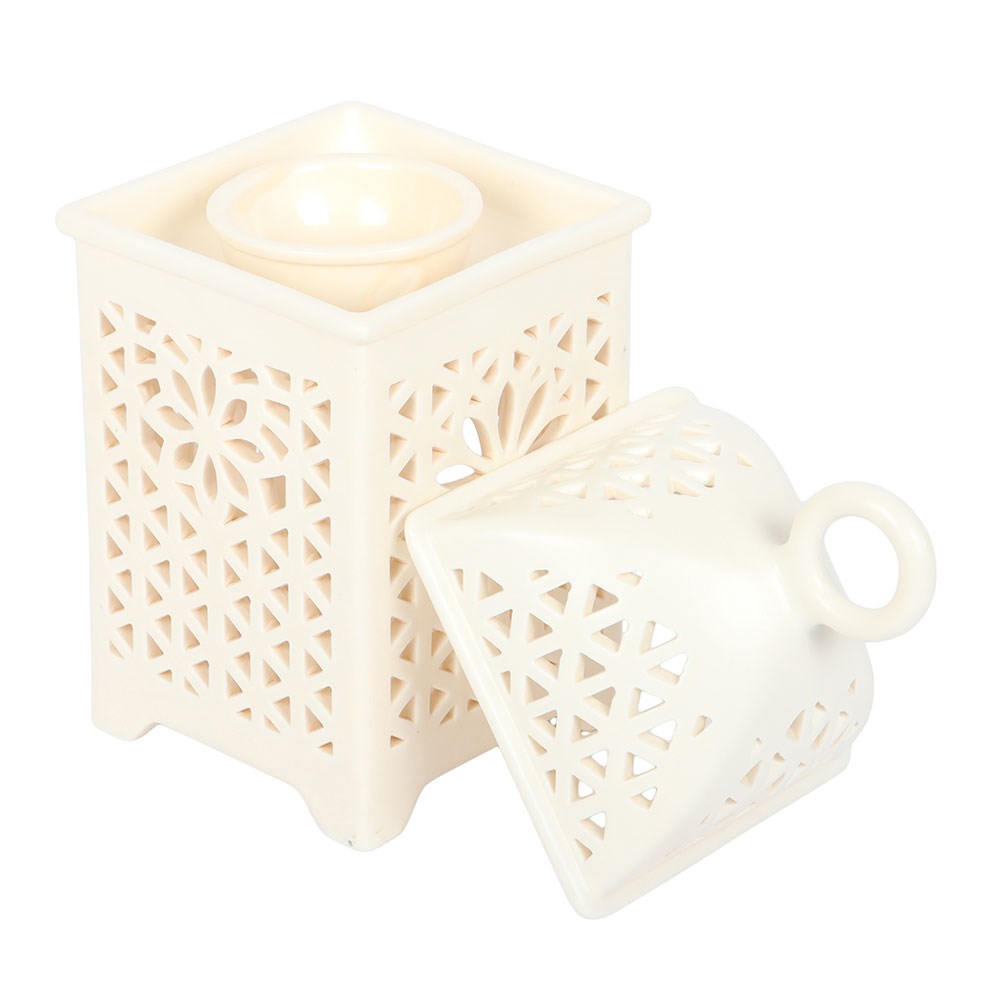 White Ceramic Lantern Multi-Purpose Burner3